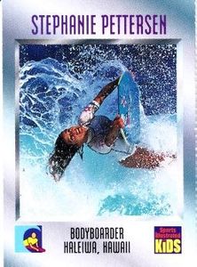 Stephanie Pettersen 1996 Sports Illustrated for Kids bodyboarding Rookie Card