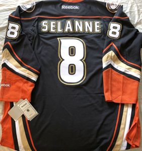 Teemu Selanne Anaheim Ducks authentic Reebok 2014 black last season stitched jersey NEW