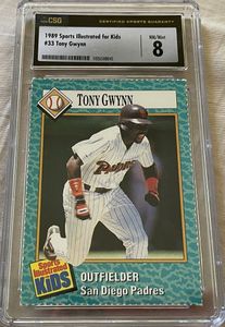 Tony Gwynn San Diego Padres 1989 Sports Illustrated for Kids card CSG graded 8 NrMt-Mt