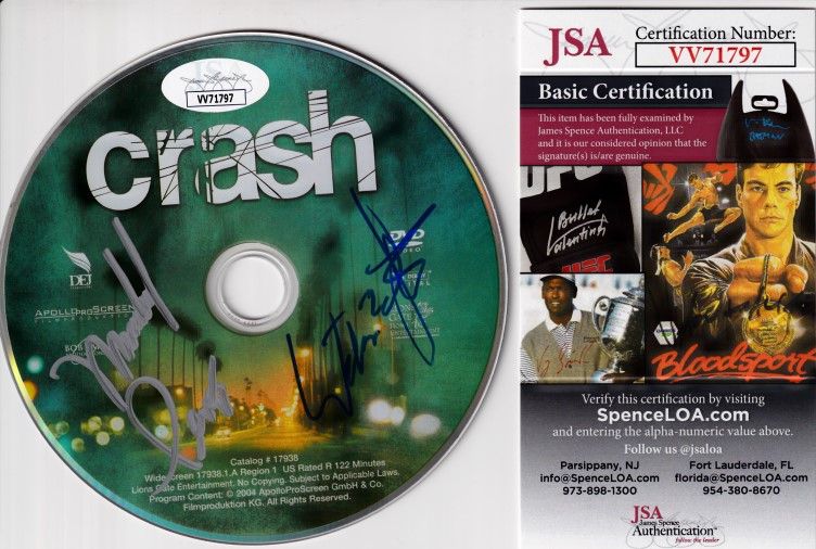 William Fichtner and Michael Pena autographed Crash movie DVD (JSA)