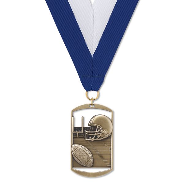 No. 10445 Football Dog Tag Medallion
