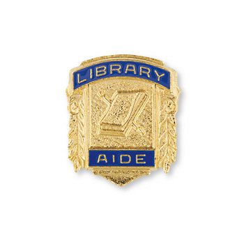Library Gold Pin No. 714 Library Aide Pin