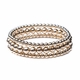 14k Gold 3 Stack Trio Stack Beaded Bracelet Set