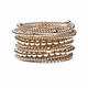 14k Gold Carolina Beaded Bracelet Stack