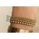 14k Gold Carolina Beaded Bracelet Stack