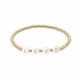 14k gold filled bead bracelet 4mm with letters