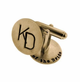 14k Gold Round Cuff Links
