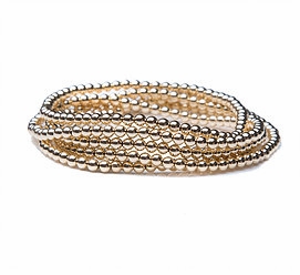 14k Gold Signature Beaded Stack