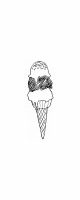 3 scoop cone