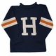 3 Striped Sleeve Initial Sweater