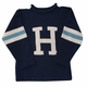 3 Striped Sleeve Initial Sweater