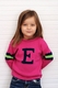 3 Striped Sleeve Initial Sweater
