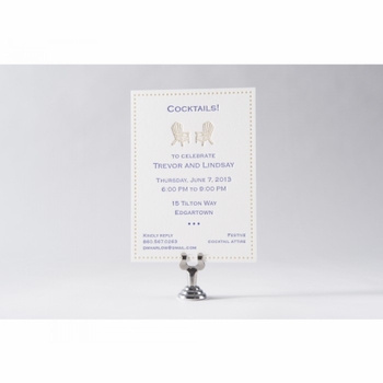 Adirondack Chairs Engagement Party Card