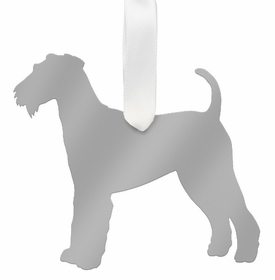 Airedale Terrier Ornament - Silver