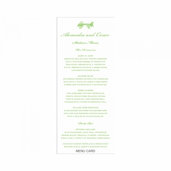 alex & conor menu card