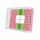 alex houndstooth red lucite tray - small
