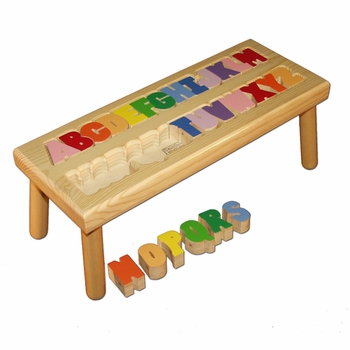 alphabet puzzle stool
