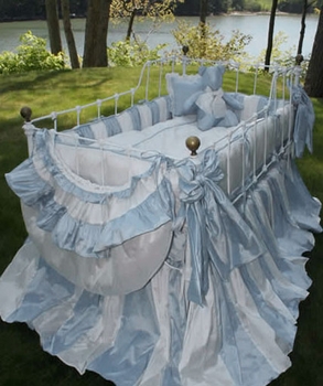 amboise crib bedding by lulla smith (custom colors available) <br> (contact us for pricing)