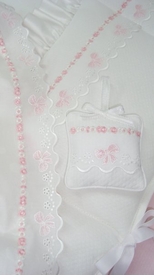 Angelic Bows Crib Bedding