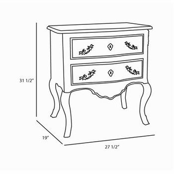 angelica night table versailles creme