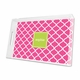 ann tile raspberry lucite tray - large