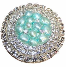 Aqua Glamour Drawer Knob