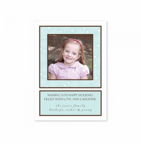 Aqua Love Holiday Cards