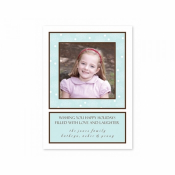Aqua Love Holiday Cards