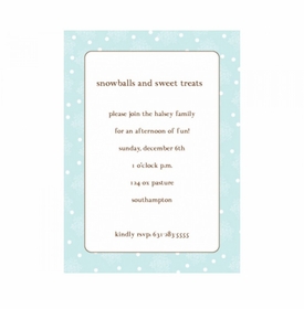 Aqua Snow Invitation Cards