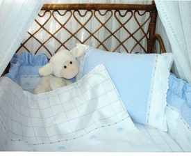 aralie and pitter patter blue crib bedding by blauen