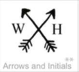 arrow and initials