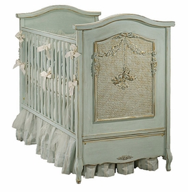 art for kids bonne nuit cherubini crib (versailles blue)
