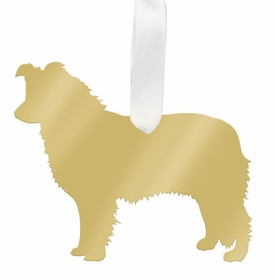 Australian Shepherd Christmas Ornament - Gold