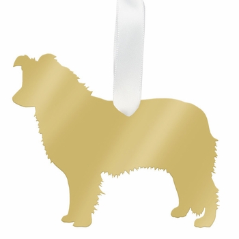 Australian Shepherd Christmas Ornament - Gold