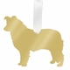 Australian Shepherd Christmas Ornament - Gold