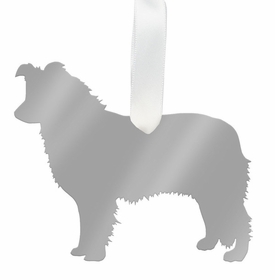 Australian Shepherd Christmas Ornament - Silver