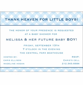 Baby Blue Gingham Baby Showers