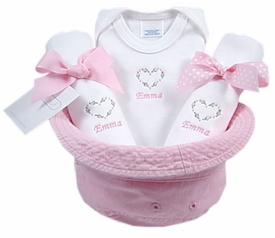 baby girl gift basket bucket