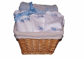 baby lamb gift basket (blue)