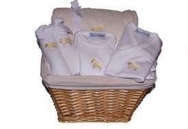 baby lamb gift basket (yellow)