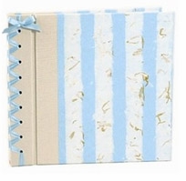 baby's first book by rag & bone bindery - blue stripe