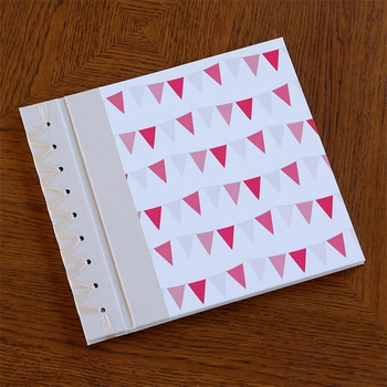 baby's first book - pink bunting by rag & bone bindery