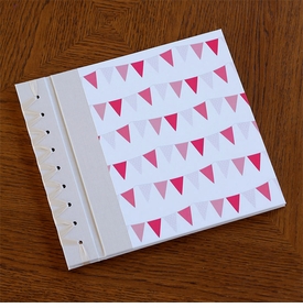 baby's first book - pink bunting by rag & bone bindery