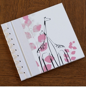 baby's first book - pink giraffe by rag & bone bindery