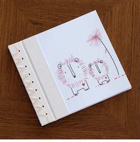 baby's first book - pink lion by rag & bone bindery