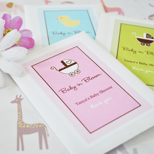 baby shower favor personalized seed packets