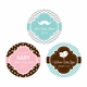 baby shower round favor labels and tags 1.4"