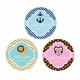 baby shower round favor labels and tags 1.4"