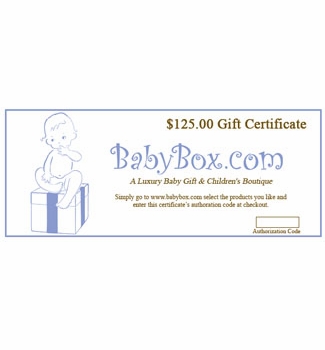 BabyBox.com Gift Certificate - $125.00