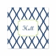 bamboo navy/green square paper coaster <br> set of 50